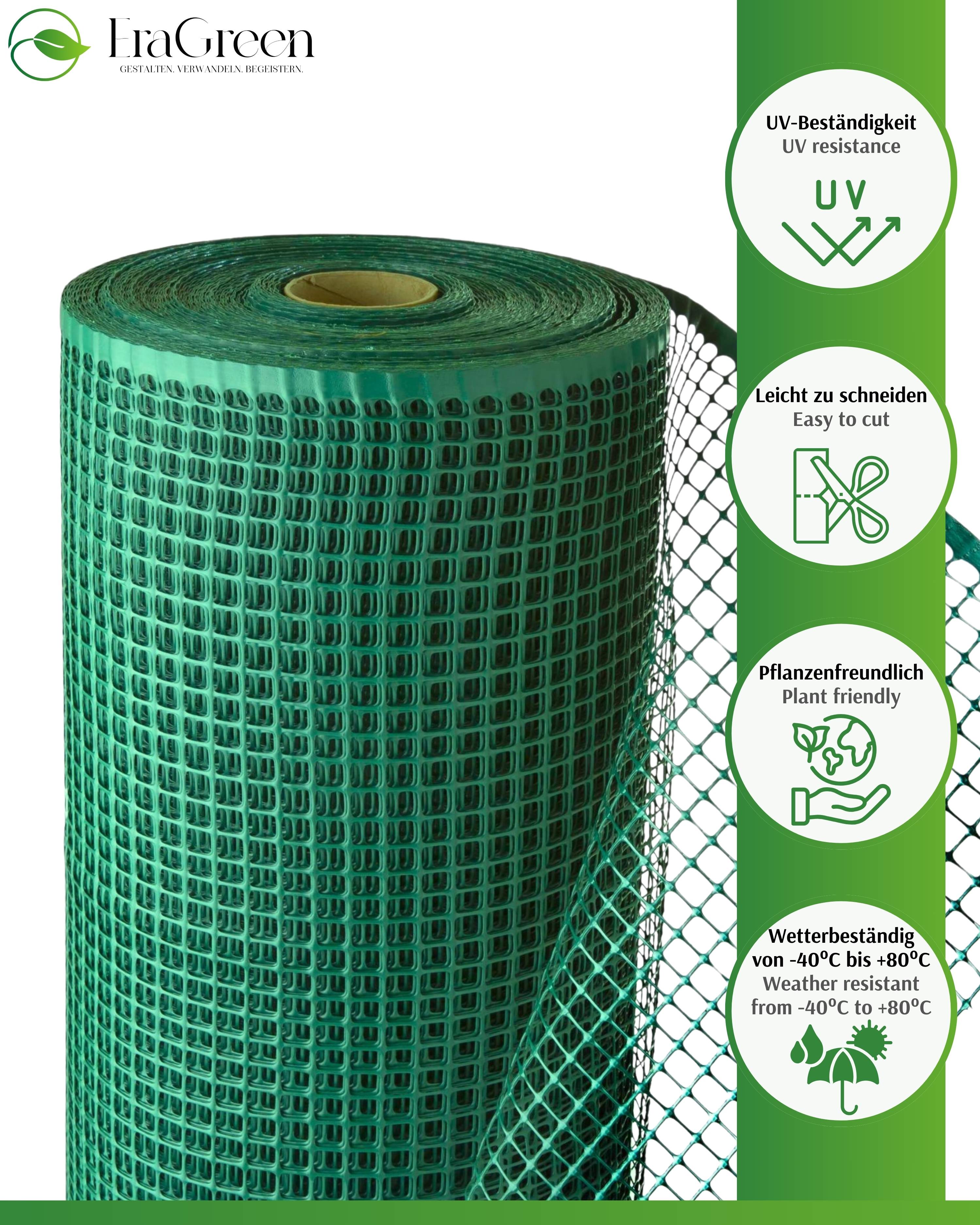 Kunststoffzaun 1,2m Br. Hühnerzaun Geflügelzaun Gartenzaun Zaun