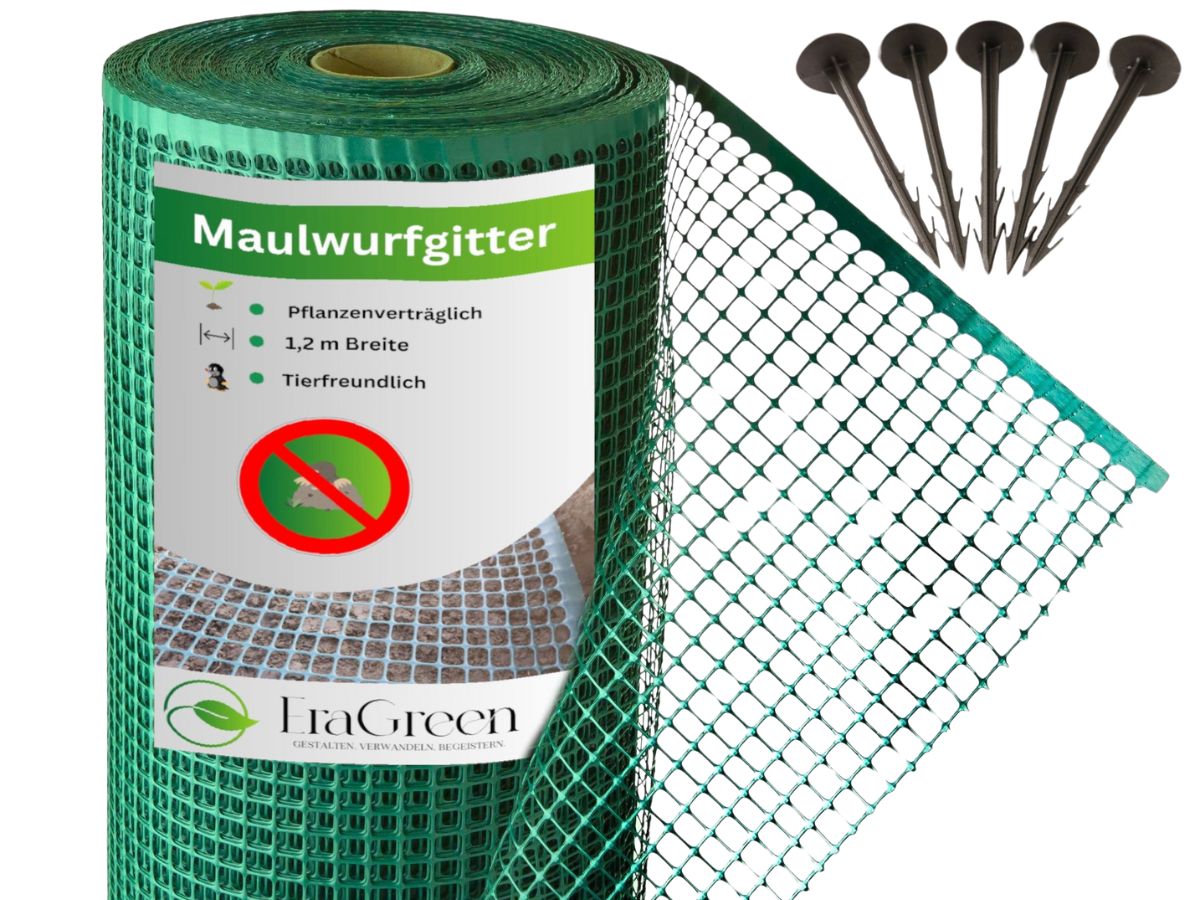 Maulwurfgitter 1,2m breit – Extrem reißfest & langlebig | Zuverlässiger Schutz vor Maulwürfen Erdanker Gratis