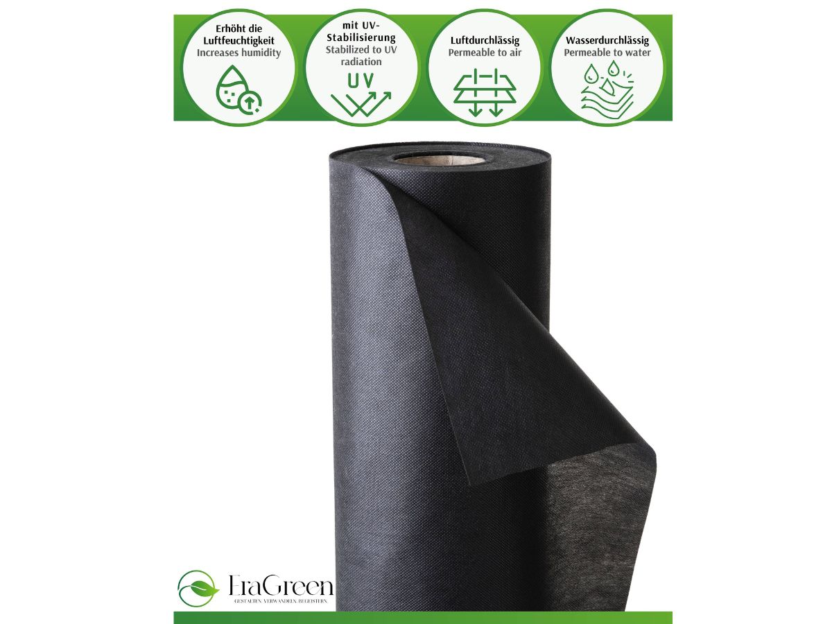 Premium Unkrautvlies 150g/m² – Langlebig, UV-beständig & Optimal für Mulch, Kies & Pflasterarbeiten