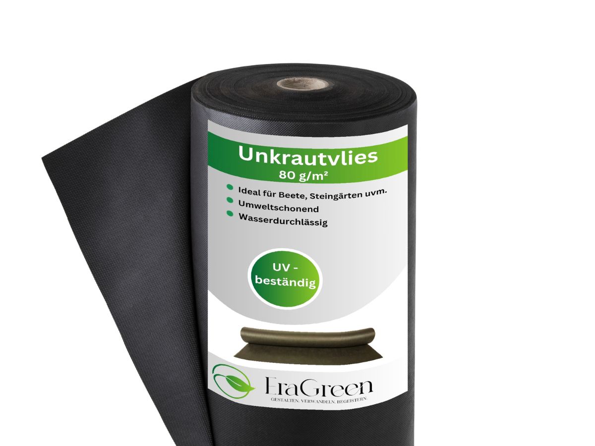 Unkrautvlies 80 g/m² in Schwarz, Weiß und Braun Umweltfreundlich, Wasserdurchlässig & Ideal für Garten & Terrasse