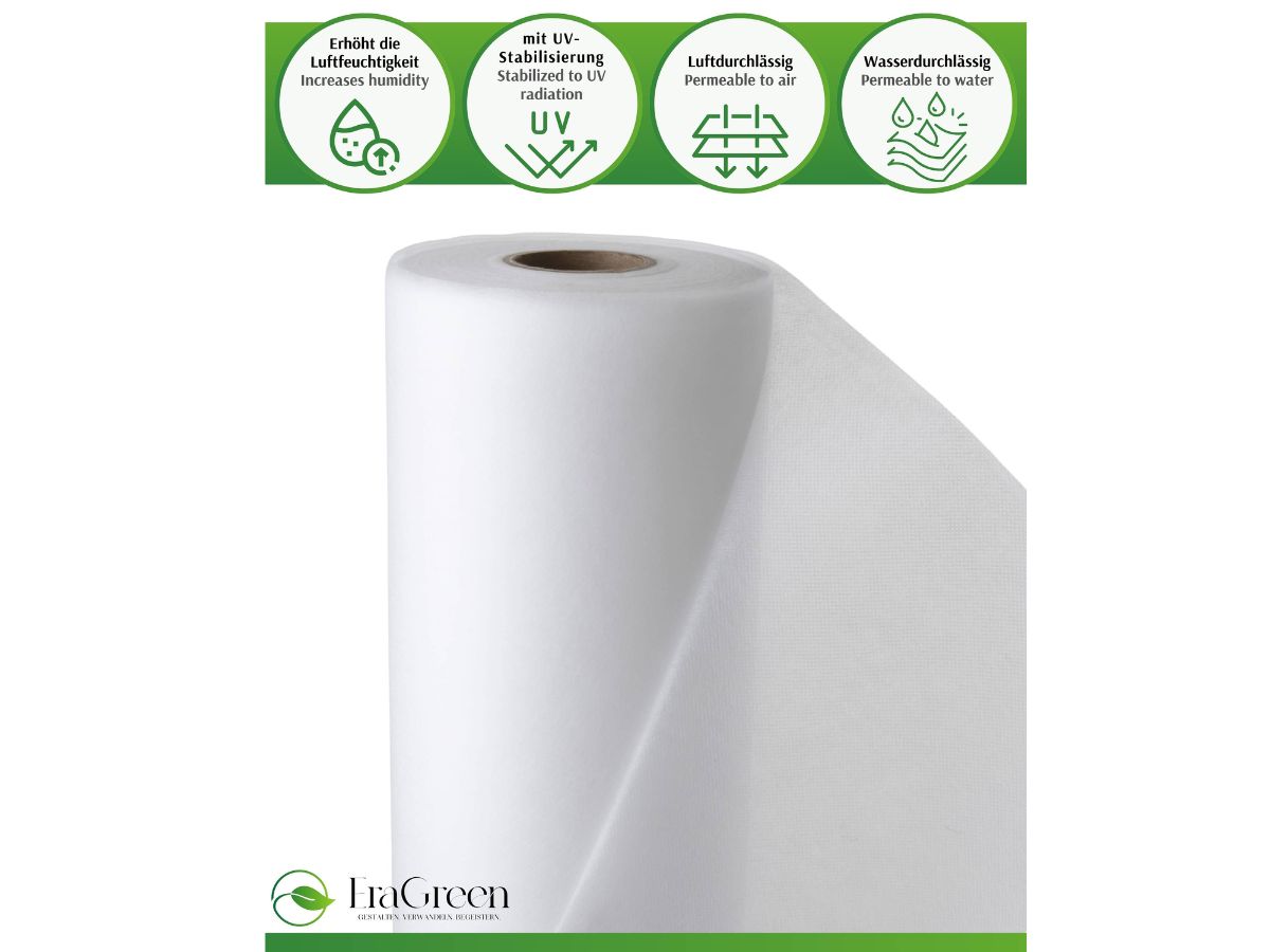 Abdeckvlies für Pflanzen – 19 g/m² & 30 g/m² Frostschutz & Schädlingsschutz Atmungsaktives Pflanzenschutzvlies | 1,6 m Breite