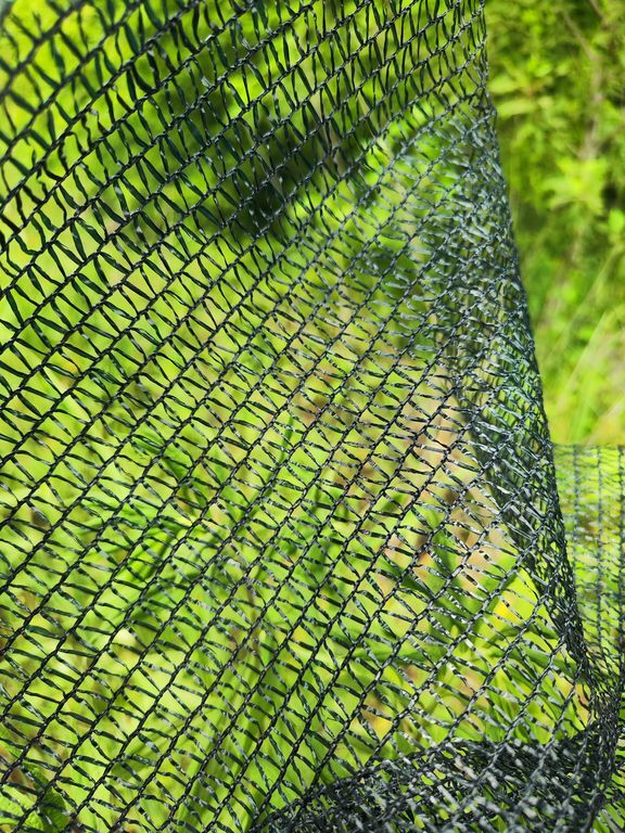 3,0 m Breite - Schattiernetz mit 40% Schattierwirkung Sonnenschutz in dunkelgrün