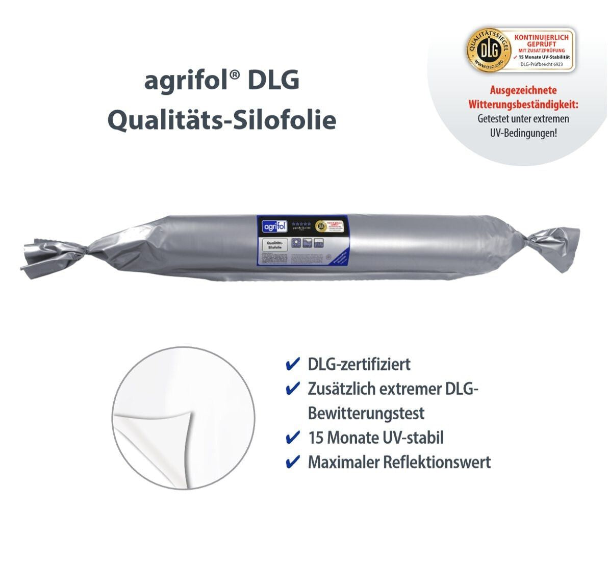 Premium Silofolie 150 µm Abdeckplane extrem dehnbar - ideal für Pools, Garten & BAU, UV-stabil, Poolplane, Abdeckfolie